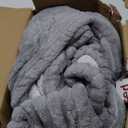 Homemate Heated Blanket Electric Throw - 50x60 Heating Blanket Throw 5 Gears Auto-Off 10 Heat Levels Over-Heat Protection Luxury Faux Fur Sherpa Heater Electric ETL Certification (50"x60", Grey)