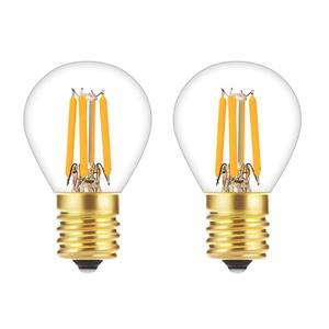 Tsunetani-S11 LED Bulb Filament 4W Equivalent to 40 Watt Incandescent Appliance Bulb- E17 Intermediate Base Mini Globe Light Bulbs 2700K Warm White for Cabinet, Closet, Exit Sign Light Bulb - 2Pack