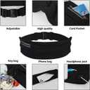 Running Pouch Belt Runner Waist Pack for Women and Men - Runners Hiking Climbing Fanny Pack - Adjustable Running Pouch (3 Pockets) Running Belt With Headbands