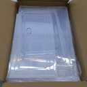 Thicken & Sturdy Clear Shoe Storage Organizer with Magnetic Door, Stackable Boxes for Closet, Foldable Space-Saving Shoe Rack for Sneaker Boot Container, Plastic Shoe Cabinet Shoe Box 6 Pack, White