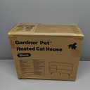 26'' XL Collapsible Heated Cat House - Metal Frame, 100% Insulated Waterproof Outdoor Stray Cat Shelter with Heating Pad & Escape Door, Adjustable Heat & Timer, Warm Shelter for Cats, Black