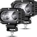 CO LIGHT LED Pod Spot Lights 2PCS 4 inch 96W LED Fog Lights for Truck Offroad Driving Lights SUV ATV Boat Motor Tractor Forklift 