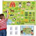 BONNYCO Felt Board for Toddlers with 92 Animal Farm Figures. Montessori and Sensory Toys, Birthday Gifts for Kids 3-8 Years Old. Educational Games, Learning Activities, Christmas, 6.5 cm x 31.5 cm x 22.5 cm