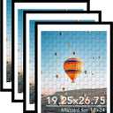 JCJMY 19.25x26.75 Puzzles Frame Set of 4, Display 18x24 with Mat or 19.25 x 26.75 without, Wall Hanging 19.25 by 26.75 Picture Frame for Poster Photo Canvas Picture Puzzles, 4 Pack, Black