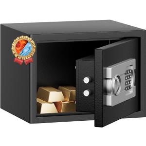 Fireproof Safe with Fire Video,1.0 Cubic Feet Class A Standard Digital Safe Box Fireproof for Home&Office,Alloy Steel Fire Proof for Document Money Jewelry Valuables,Black