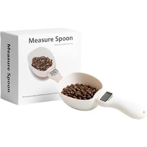Electronic Measuring Spoon, Digital Measuring Spoon Scale, High Precision Food Scale with LCD Display, ABS Kitchen Measuring Spoon for Grams, Ounces, ml & Cups