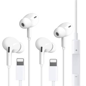 Official Certified Earphone 2 Pack Wired Headphones for iPhone, Earbuds Built-in Microphone & Volume Control, Compatible with iPhone 14/13/12/11/XR/XS/X/8/7/Pro/Pro Max
