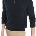 Tommy Hilfiger Men's Long Sleeve Cotton Quarter Zip Pullover Sweater (XX-Large Big)