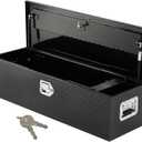 48 in Aluminum Truck Tool Box, Truck Bed Storage Box with Security Lock and Wider Handles, Heavy Duty Waterproof Tool Boxes Organizer Chest for Pick Up Truck Rv Trailer,Black