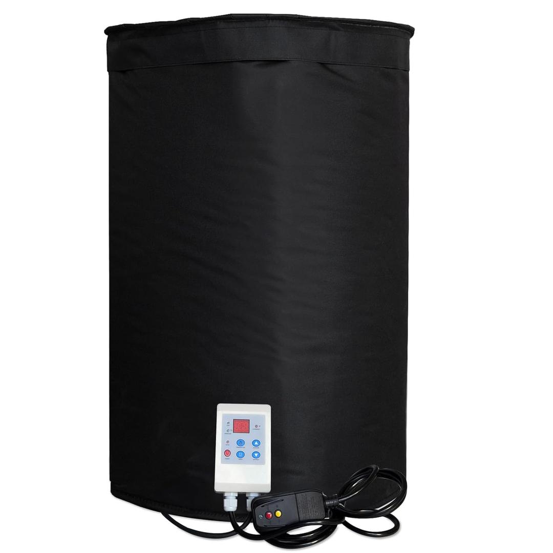 30Gal Drum Heater,Drum Heating Blanket,202 Adjustable Oil Bucket Warmer,Gas Cylinder Warmer Oxford Cloth,Insulated Pail Heater with Thermostat and GFCI Plug