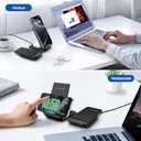 Wireless Charger, 2 in 1 Wireless Charging Stand Dock Foldable 20W Fast Charge for iPhone 16 15 Pro 14 13 12 11 Pro Max XS,AirPods, for Samsung Galaxy S24/S23/S22/S21/S20,Note20/10,Galaxy Buds,Black