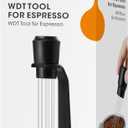 Aieve WDT Tool Espresso, Magnetic Coffee Distribution Tool Compatible with Ninja Luxe Cafe, 10 Needle Coffee Stirrer for Breville Barista Espresso Accessories (Magnetic & Adhesive Mount) (Black)