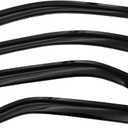 4 Pieces Tape-on Extra Durable Rain Guards Fit for 2017 2018 2019 2021 2022 2023 2024 2025 Chrysler Pacifica,Window Deflectors,Window Visors (Smoke Black) 94207