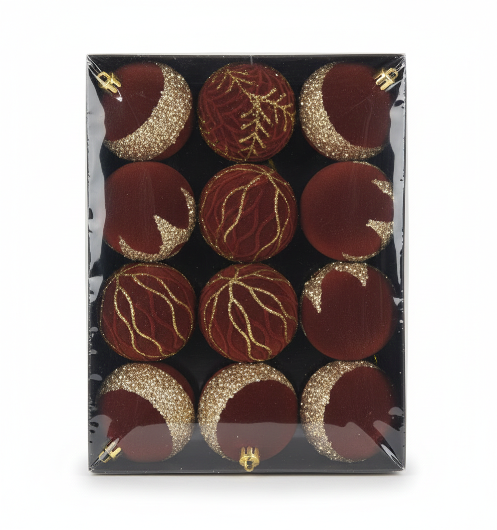 12Pcs Christmas Tree Decorations Christmas Ball Ornament Hanging Ball for Trees Home and Festival