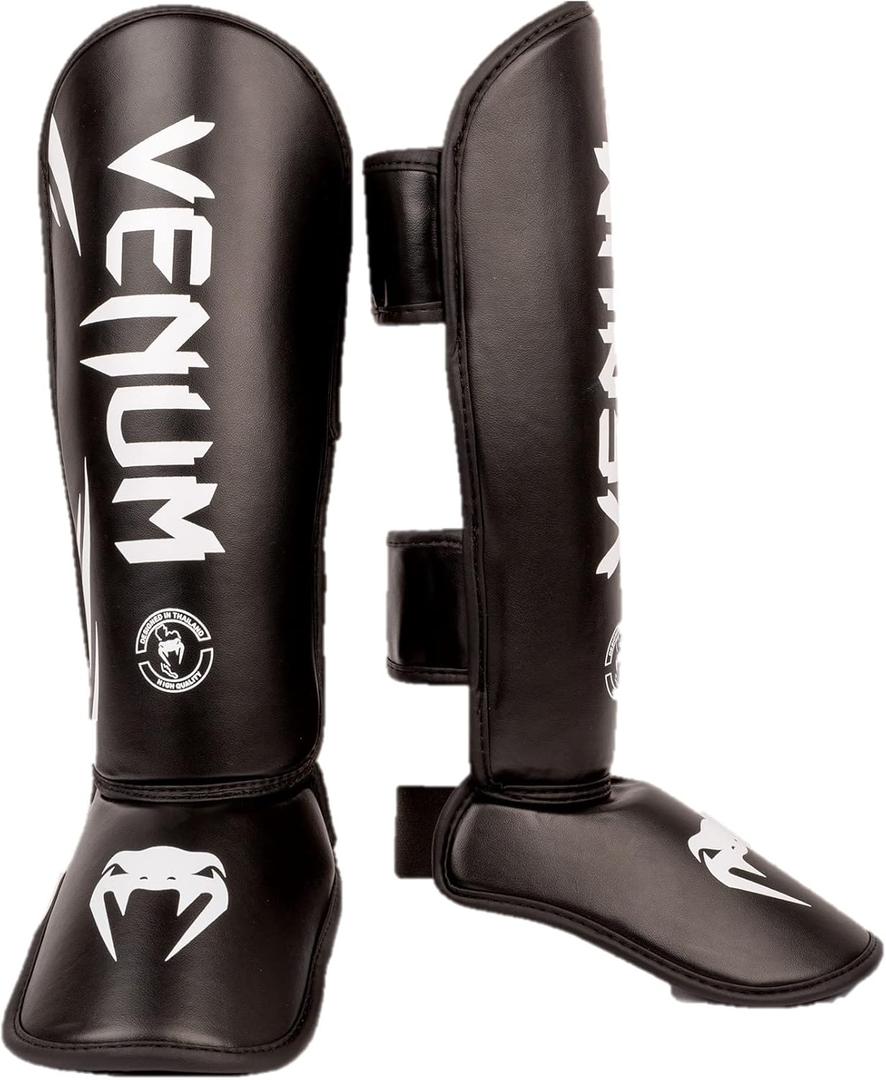Venum Challenger Kids Shin Guards (Medium, Black/White)