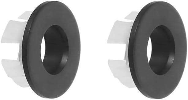 2 Pack Sink Overflow Ring Matte Black Bathroom Vanity Sink Overflow Cover Insert in Round Trim Cap Brass Material