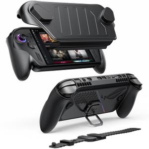 JSAUX ModCase for ROG Xbox Ally and ROG Xbox Ally X, Full Protective Case with Detachable Front Cover, Kickstand, Expansion Strap, Anti Slip Ergonomic Grip