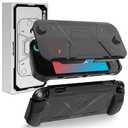 DJ&RPPQ for Nintendo Switch 2 Case 2025, TPU + PC 2 in 1 Cover Protector, Anti-Scratch, Shock-Absorption, Ergonomic Grip Design, Easy to Install for Nintendo Switch 2, Black
