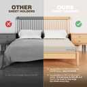 Sheet Holders - Heavy Duty Bed Sheet Holders for Corners with Anti-Slip Straps - Universal Fitted Sheet Holder for All Mattress Sizes - No More Loose Sheets, Wrinkles or Shifting
