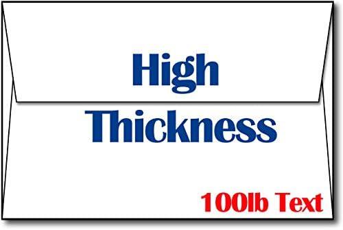 Ultra Thick White A9 Envelopes - Sturdy, Durable, Heavyweight Envelopes for Invitations & Greeting Cards (100 Pack)