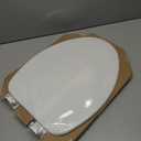 CHURCH Toilet Seat, Easy Clean Hinges Release for Deep Cleans, Durable Enameled Wood Seat, Elongated, White