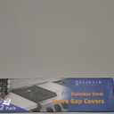 Stove Gap Covers Stainless Steel, Adjustable 13.8-27.5 In(2 Pack), Heat Resistant, Gas Stove Side Gap Protector (Matte Black)