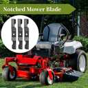 04265400 Notched High Lift Blades for 42" Mower Deck, Compatible with Gravely ZT 42 Zero Turn A-riens Zoom Series Lawn Mower, Replace 1134-9210-01, 3 Pack
