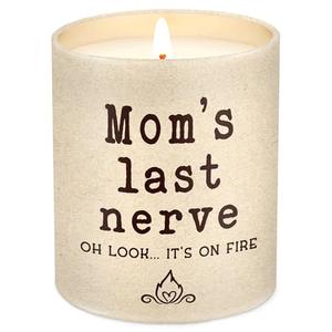 ARVEXO Birthday Gifts for Mom - Moms Last Nerve Long Lasting Vanilla Lavender Scented Candle 10 oz - Mothers Day Birthday Gifts from Daughter Son, Funny Mama Gift Ideas, Gift for Mother in Law