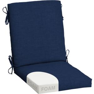 Arden Foam Patio Dining Outdoor Chair Cushions, 20 x 44, Premium High-Density Foam, Never Flattens, Weather-Proof for Outdoor Chairs, Sapphire Blue Leala