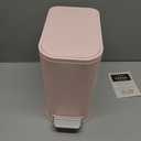 Cesun Small Bathroom Trash Can with Lid Soft Close, Step Pedal, 6 Liter / 1.6 Gallon Stainless Steel Garbage Can with Removable Inner Bucket, Anti-Fingerprint Finish (Pink)