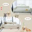 JPGGD Leaf Couch Blanket Cover,Chenille Sofa Covers Washable for Dogs,Couch Covers for Sofa, Soft Slipcovers for Couches and Sofas Pet Friendly or 2-3 Cushion Couch1pc, Beige White, 71"134"