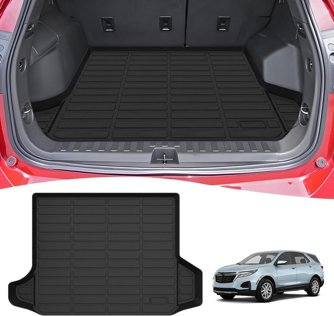Cartist Cargo Liner Compatible with 2018-2024 Chevy Chevrolet Equinox/GMC Terrain All Weather Rear Trunk Mat 3D Waterproof Black TPE