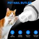 2025 Upgraded Silent Groom Pro Nail Grinder,2-Speed Dog Nail Trimmer with 2 Replacement Grinding Heads,Pet Paws Grooming Smoothing Tool for Cats and Dogs