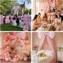 95 x 70 Inches Large Bow Themed Party Decorations Giant Pink Bow Decor Satin Ribbon, Contains Felt Big Pink Wall Decor Girl Coquette Birthday Decorations Bachelorette Bridal Supplies