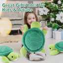 gnomantic Turtle Weighted Stuffed Animals - 22 Inch 4.5 Pounds Weighted Plushies Sea Turtle Stuffed Animal - Big Tortoise Plush Pillow - Cute Plush Toys Gifts for Kids & Adults (22" 4.5 lbs)
