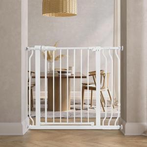 BalanceFrom Walk Thru Safety Gate for Baby and Pets, Doorways, Stairways, Hallways, Fits 29.1-38.5 Inch Openings, 36 Inch Height, Graphite