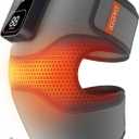 Cordless Knee Massager with Heat Vibration for Pain Relief, MAXwarm 4.0[2025 Upgraded] - Electric Heated Knee Brace with 5 Heat Levels and 3 Massage Mode, Gifts for Men Women (Grey, Single)