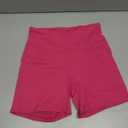 ABOCIW Workout Sets for Women 2 Piece Twist Front Halter Sports Bras High Waist Biker Shorts Exercise Gym Yoga Outfit (Small, Y-hot Pink)