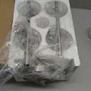 4-Light Bathroom Light Fixtures, Brushed Nickel Modern Vanity Lights with Milky White Frosted Glass Shades, Bathroom Wall Lamp for Mirror Kitchen Living Room