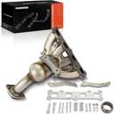 A-Premium Exhaust Manifold Catalytic Converter Kit Direct-Fit Compatible with Jeep Compass 2007-2017, Patriot 2007-2017 & Dodge Caliber 2007-2008, 2.4L, EPA Compliant
