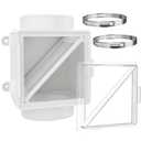 Dryer Lint Trap, Indoor Dryer Vent with Lint Catcher Filter,Secondary Dryer Duct Lint Trap with 2 4" Plastic Clamps, Accommodates 4" Transition Ducts, A Good Match for Dryer Booster Fan