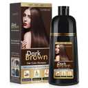 COSMTEK Dark Brown Hair Dye Shampoo, Hair Color Shampoo for Women, 3 in 1 Hair Dye for Gray Hair 100% Grey Hair Coverage/Instant/Herbal Ingredients 17.6 OZ