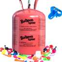 Helium Tank for Balloons At Home, 14.9 Cu Ft Helium Balloon Pump Kit with 50 Assorted Latex Balloons, White Curling Ribbon and Wholesale home Balloon Tie Tool