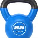 CAP Vinyl Coated Cast Iron Kettlebell, 25LB Home Gym Weight