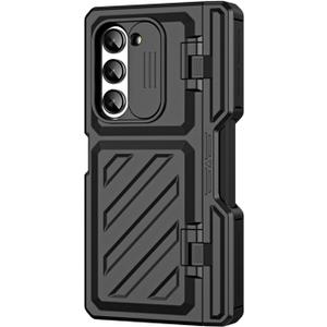 Case for Samsung Galaxy Z Fold 5, Heavy Duty Hinge Protection S Pen Holder Rugged Shockproof Full Protective Phone Cover, Build-in Camera Protection and Kicstand (Black)