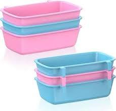 Pawfly 10 Pcs Cage Cups Hanging Plastic Bird Cage Feeders with Hooks 10 oz Rabbit Feeders for Cages Rabbit Food Bowls Waterers Bunny Cage Feeding Dishes for Small Pets Parrots Hamsters Guinea Pigs