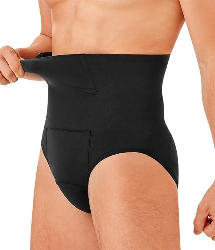 TAILONG Men Shapewear Tummy Control Shorts Slimming Body Shaper Compression Underwear Belly Girdle Briefs Boxer, L