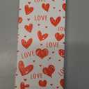 Valentines Day Decorations Wooden Sign, 6 Piece Small Heart Shaped Decor, Love Candy Table Centerpiece for Tiered Tray, Home, Kitchen, Rustic Living Room, Shelf, Wedding, Party (6 Colors Set)