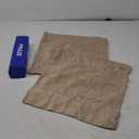 MIULEE Pack of 2 Decorative Throw Pillow Covers Soft Chenille Throw Pillows Solid Textured Cushion Covers for Couch Sofa Bedroom Living Room 20x20 Inch, Beige