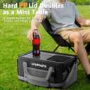 [2026 Updated] 50 Can Collapsible Soft Cooler Bag with Hard PP Lid, Leakproof Insulated Cooler with Quick-Access Top Hatch, Bottle Opener & Mini Table for Beach, Camping, Travel, Large